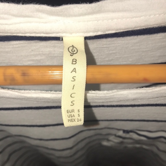 White and navy blue T-Shirt dress - Picture 4 of 4